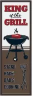 Enamel Wall Sign - King of the Grill 19cm x 58cm