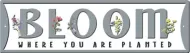 Enamel Wall Sign - Bloom where you are planted 61cm x 16cm