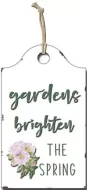 Enamel Wall Sign - Garden Brighten the Spring 17cm x 30cm