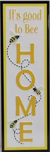 Enamel Wall Sign - It's good to Bee Home 19cm x 58cm