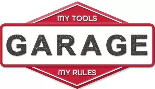 Enamel Wall Sign - My Tools, My Rules Garage 50 x 30