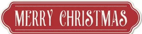 Enamel Wall Sign - Merry Christmas 71 x 18