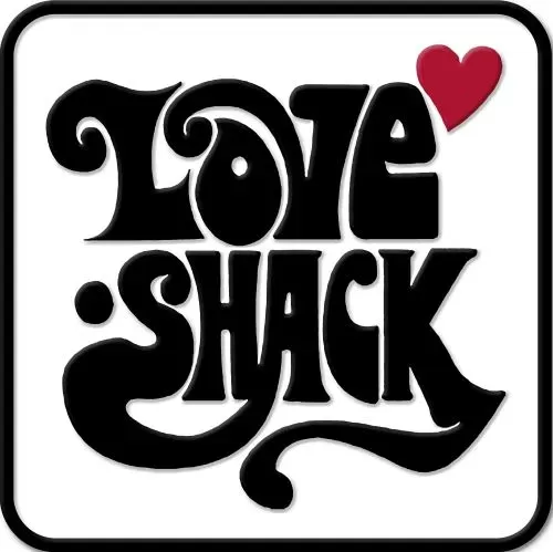 Enamel Wall Sign - Love Shack 40 x 40
