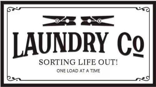 Enamel Wall Sign - Laundry Co Sorting Life Out 45 x 23
