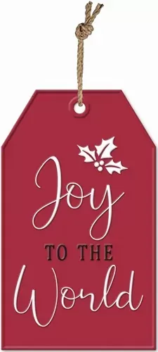 Enamel Wall Sign - Joy to the World 20cm x 33cm