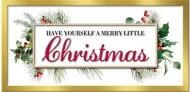 Enamel Wall Sign - Merry Little Christmas 51cm x 25cm
