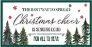 Enamel Wall Sign - Christmas Cheer 45cm x 23cm