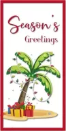 Enamel Wall Sign - Seasons Greetings 30.5cm x 61cm