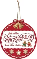 Enamel Wall Sign - Gingerbread Bauble 13cm x 14cm