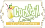 Enamel Wall Sign - Cocktail Lounge 41cm x 25cm