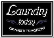 Enamel Wall Sign - Laundry today or naked 22cm x 15cm