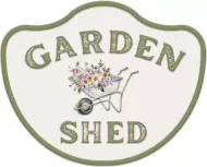 Enamel Wall Sign - Garden Shed 30cm x 24cm