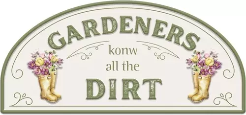 Enamel Wall Sign - Gardeners Dirt 41cm x 19cm