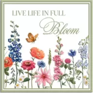 Enamel Wall Sign - Live life in full bloom 36cm x 36cm