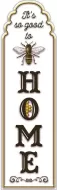 Enamel Wall Sign - Its so good to bee home 18cm x 61cm