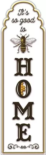Enamel Wall Sign - Its so good to bee home 18cm x 61cm