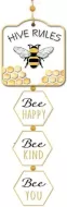 Enamel Wall Sign - Have Rules bee home 24cm x 79cm