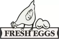 Enamel Wall Sign - Fresh Eggs 30cm x 20cm