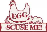 Enamel Wall Sign - Egg-scue 30cm x 20cm