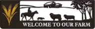 Enamel Wall Sign - Welcome to the Farm 51cm x 15cm