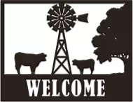 Enamel Wall Sign - Welcome 41cm x 32cm