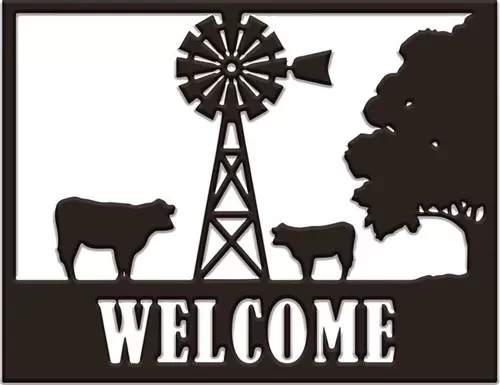 Enamel Wall Sign - Welcome 41cm x 32cm