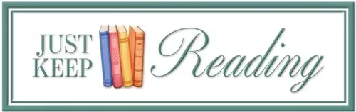 Enamel Wall Sign - Just Keep Reading 41cm x 13cm