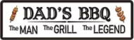 Enamel Wall Sign - Dad's BBQ 51cm x 15cm