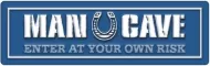 Enamel Wall Sign - Man Cave 42cm x 13cm