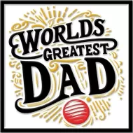 Enamel Wall Sign - World's Greatest Dad 36cm x 36cm