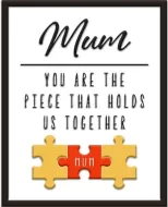 Enamel Wall Sign - Mum puzzle piece 30.5cm x 38cm