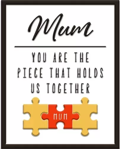 Enamel Wall Sign - Mum puzzle piece 30.5cm x 38cm