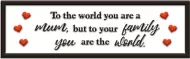 Enamel Wall Sign - To the world you are.... 46cm x 15cm