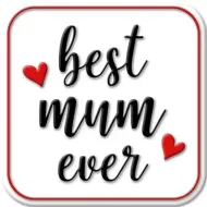 Enamel Wall Sign - Best Mum Ever 30.5cm x 30.5cm