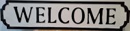 Enamel Wall Sign - Welcome 91cm x 21cm