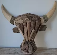 Driftwood Cow Head Large 50cm x 51cm